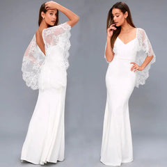 Lace Shawl Dress - Elegant Lace Dress Outfit