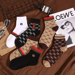 Men's Mid-Calf Socks - Breathable, Anti-Odor, Retro Style