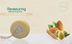 Reassuring Soap Bar. Wheat, Olive, and Almond Oil.