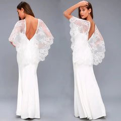 Lace Shawl Dress - Elegant Lace Dress Outfit